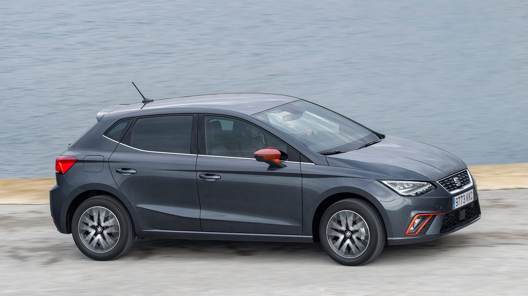 SEAT Ibiza driving outside forest landscape