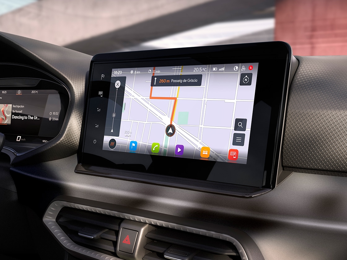 SEAT Ibiza Touchscreen-Ansicht  SEAT Ibiza Touchscreen-Ansicht