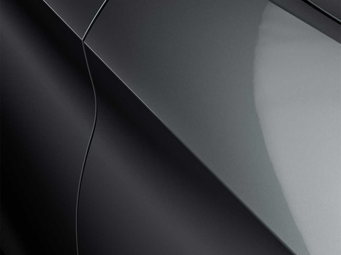 SEAT Leon in Manhattan Grey with a metallic finish, close up. 