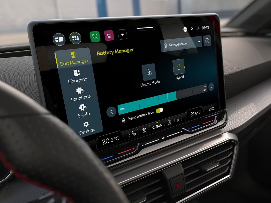 Innenansicht des SEAT Leon 5D mit Digital Cockpit 