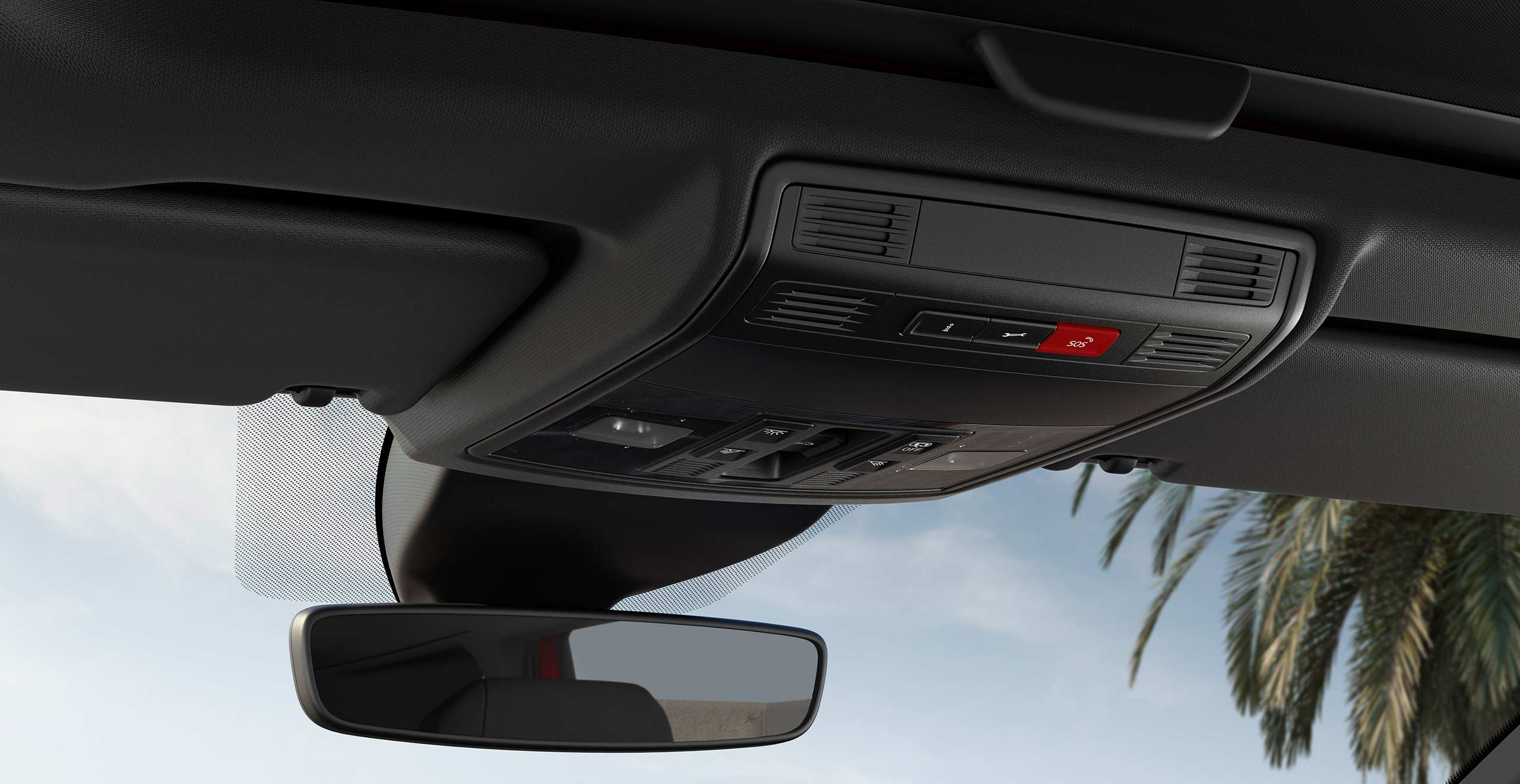 SEAT Ibiza Innenansicht mit Rückspiegel