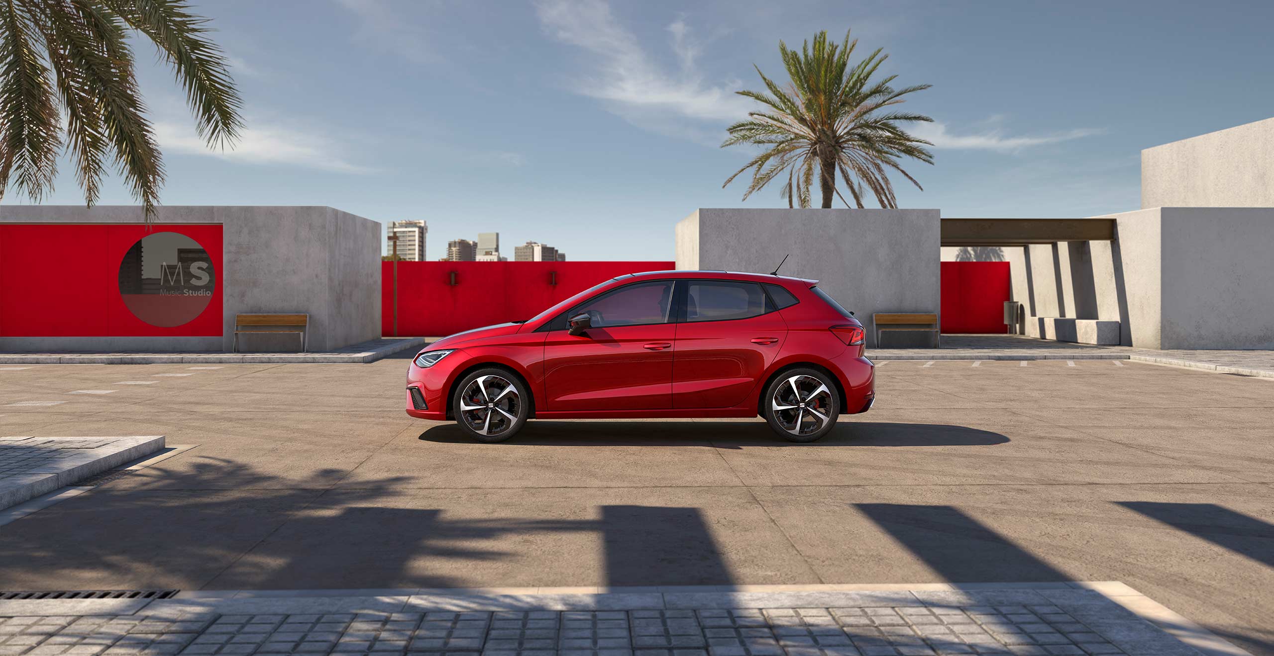 SEAT Ibiza Desire Red Seitenansicht