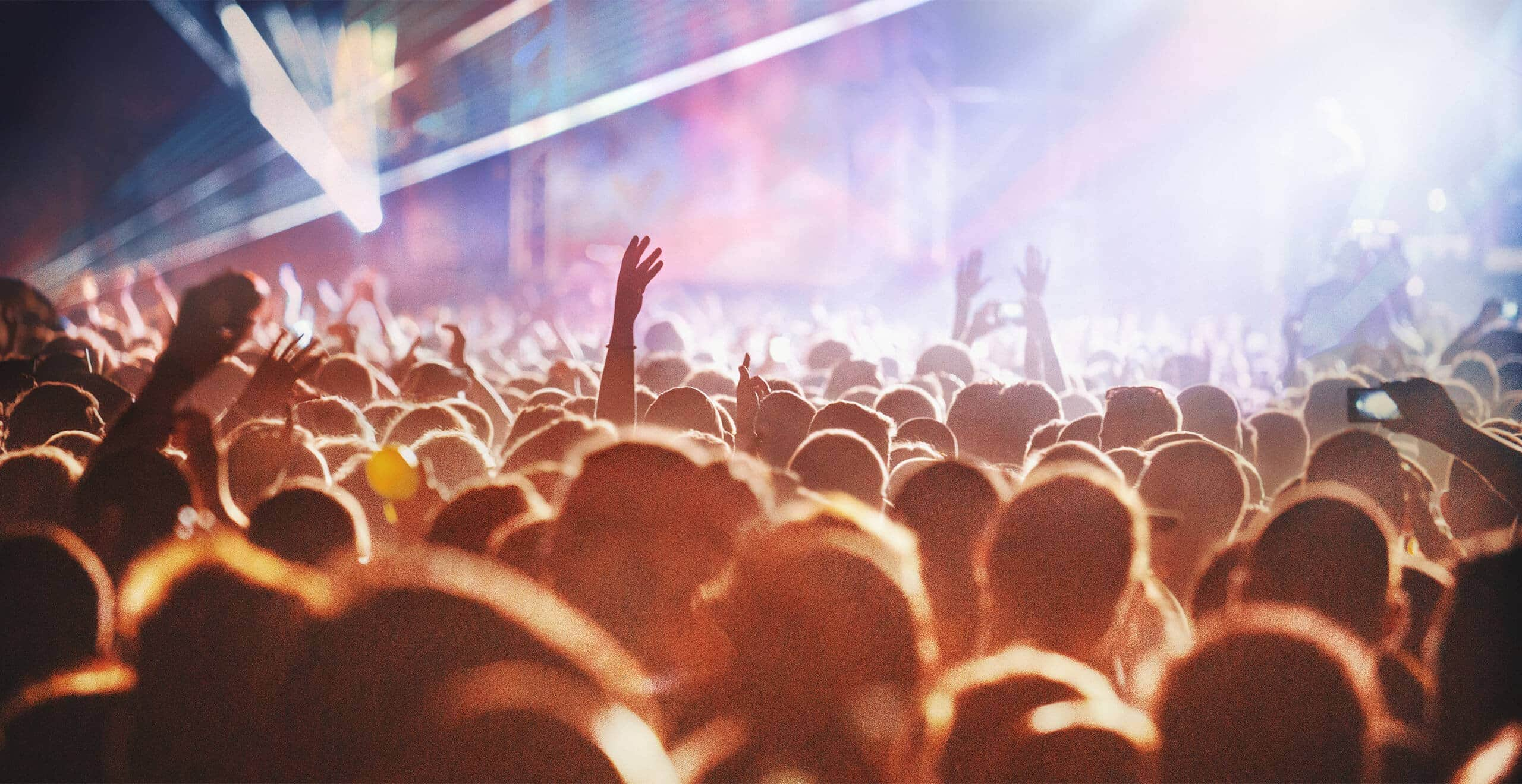 Les têtes de la foule à un concert au festival Primavera Sound, sponsorisé par SEAT