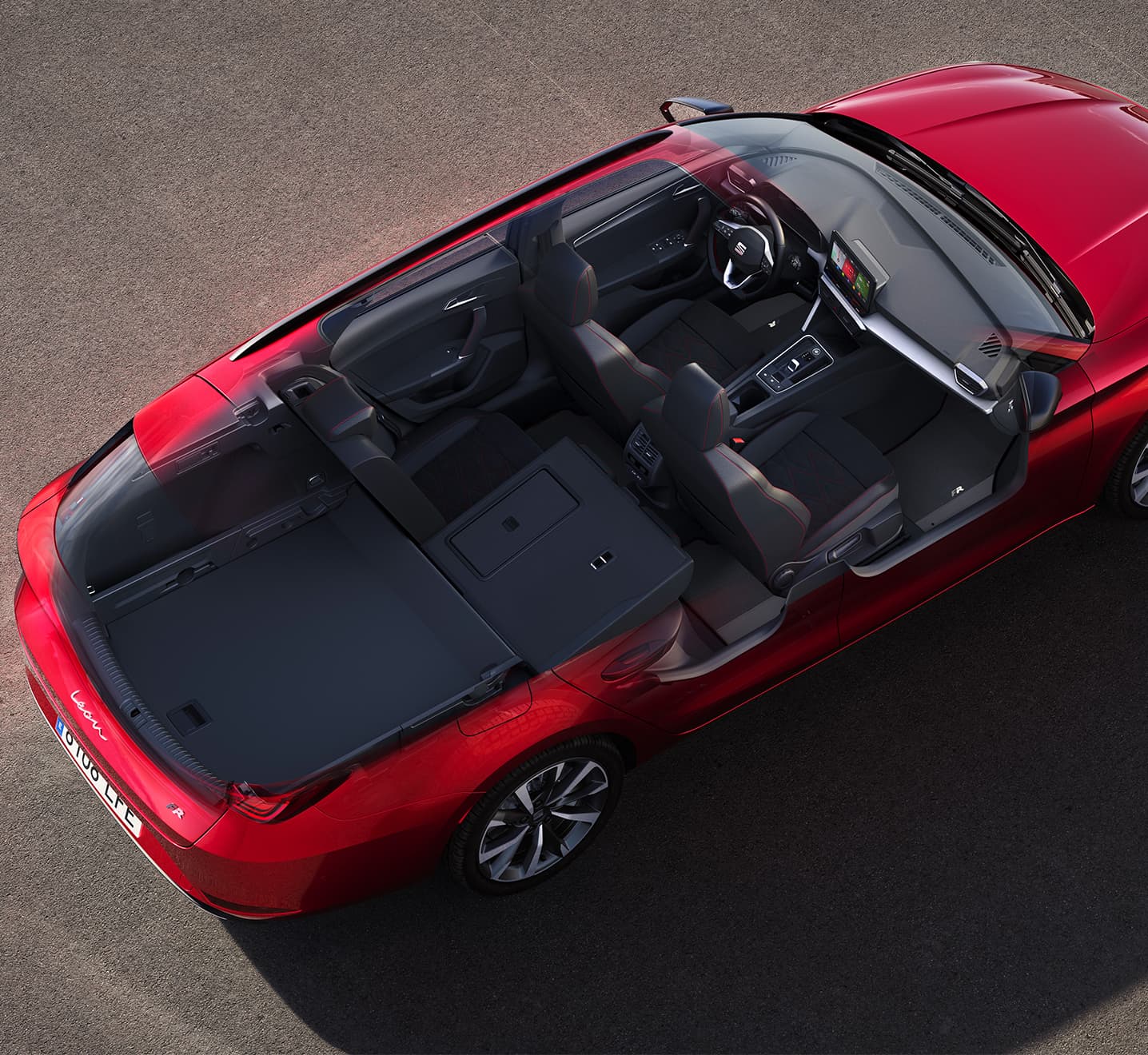 New SEAT Leon Sportstourer Roof Cut Off to show interior
