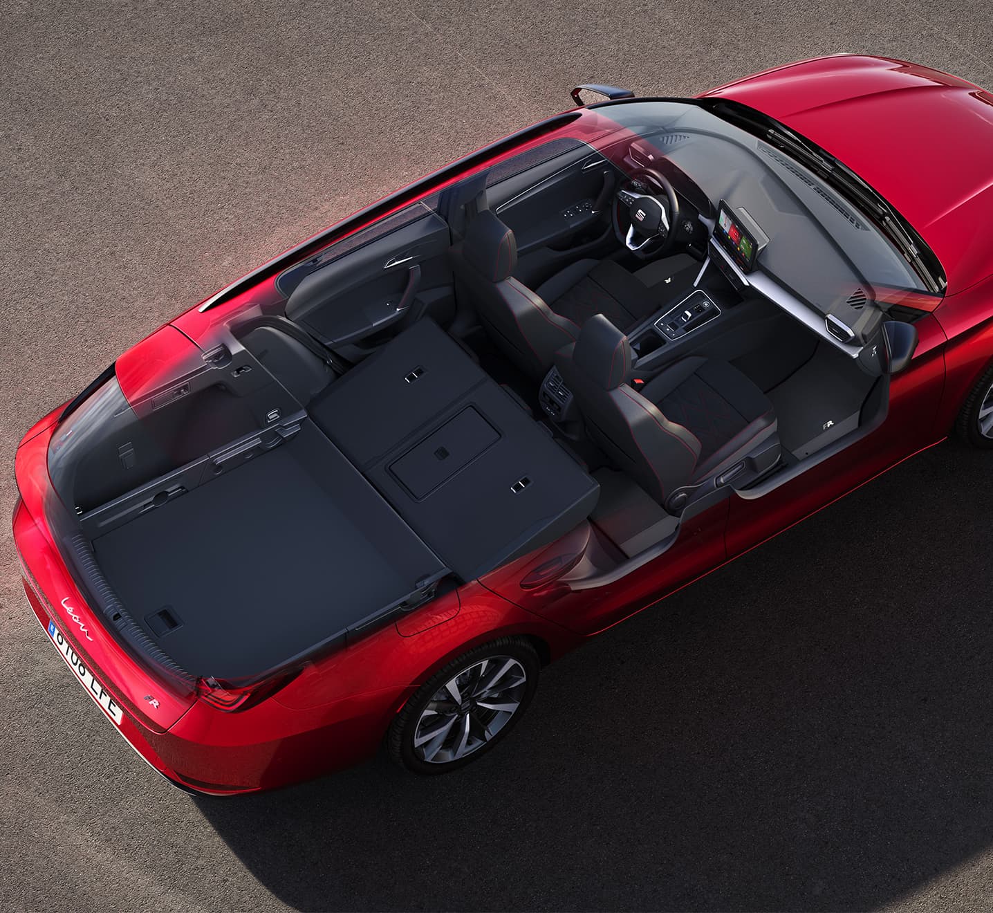 New SEAT Leon Sportstourer Roof Cut Off to show interior