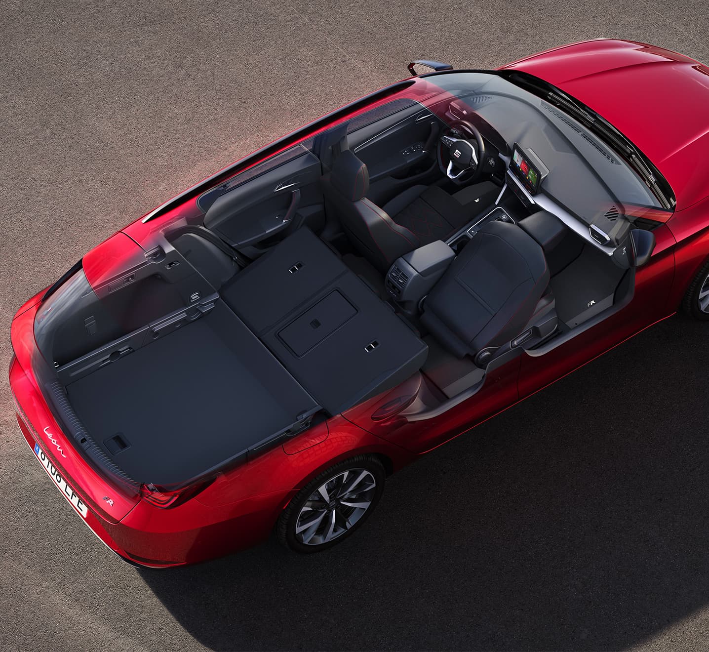 New SEAT Leon Sportstourer Roof Cut Off to show interior