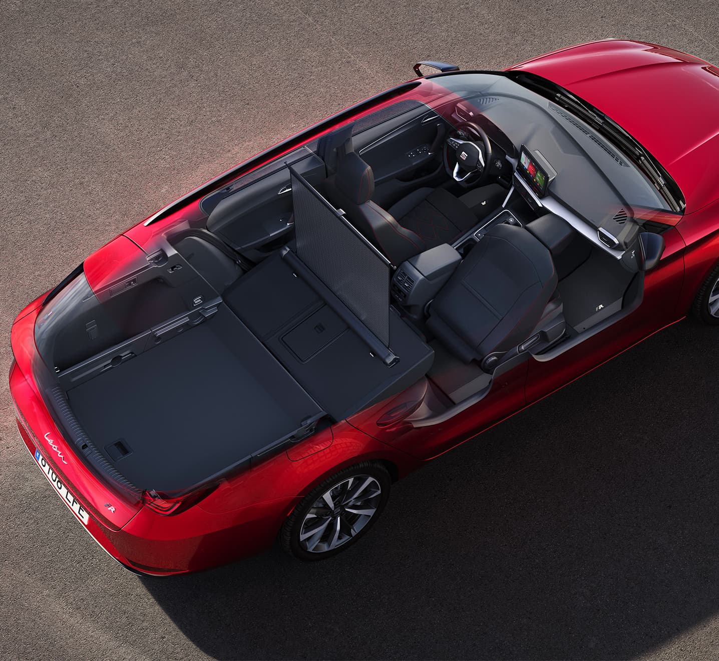 New SEAT Leon Sportstourer Roof Cut Off to show interior