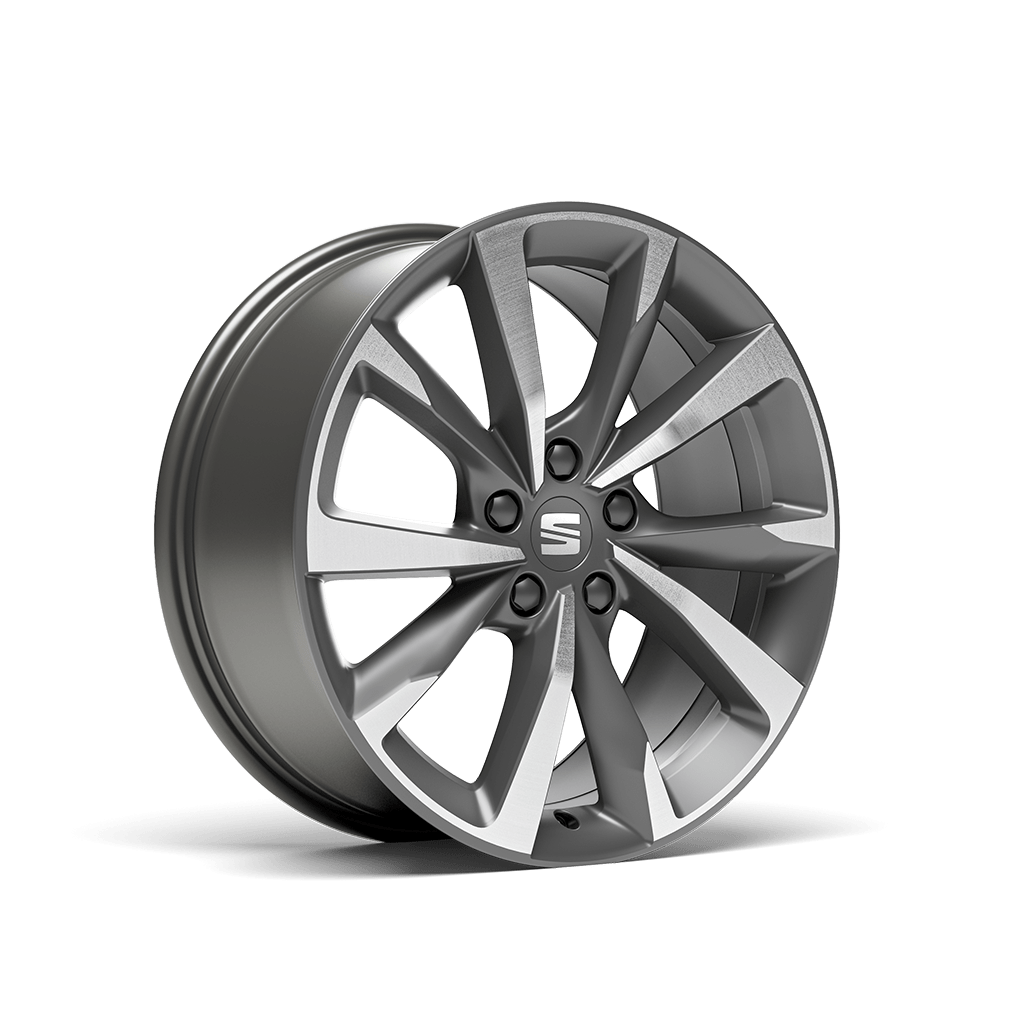 Cerchioni in lega 7.5J x 18", "PERFORMANCE" 30/6 Machined in Cosmo Grey (225/40 R18)
